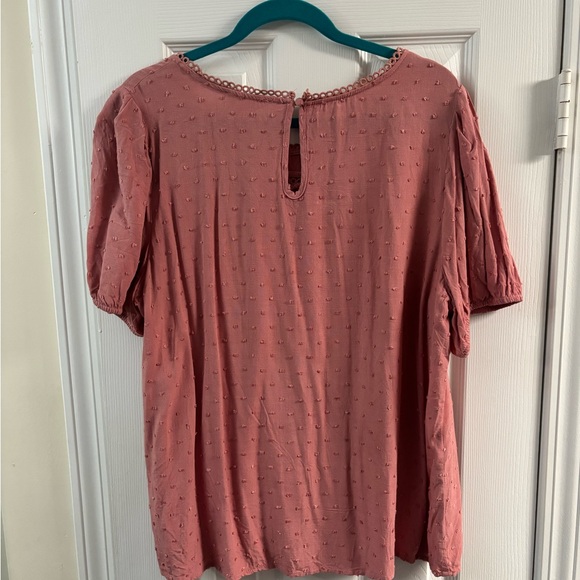 Pink Relaxed Pleated Blouse - Picture 4 of 6